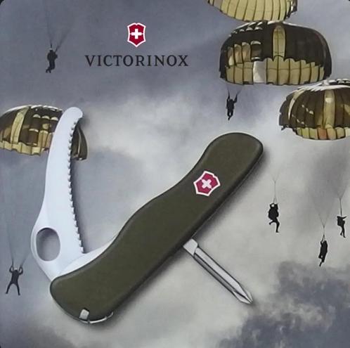 Rare Victorinox Parachutist Single blade Knife Olive Green N, Caravans en Kamperen, Kampeergereedschap, Nieuw, Verzenden
