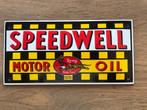 Speedwell motor olie emaille bord, Ophalen of Verzenden, Gebruikt, Reclamebord
