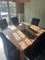 Mooie massieve tafel met stoelen. 1,5mx1,5m, Huis en Inrichting, Tafels | Eettafels, Ophalen, 150 tot 200 cm, Zo goed als nieuw