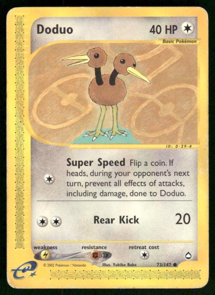 Doduo 73/147 - Aquapolis, Hobby en Vrije tijd, Verzamelkaartspellen | Pokémon, Gebruikt, Verzenden