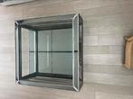 Glazen salontafel met spiegels design, Ophalen, Zo goed als nieuw, Vierkant