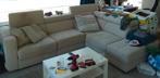 Sofa, kleur greige met electrische relax, Huis en Inrichting, Zetels | Zetels, Ophalen, Stof