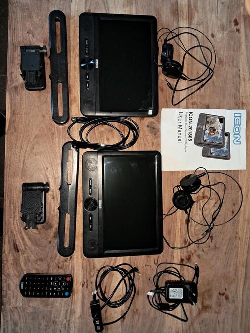 ICON draagbare dvd/usb speler voor auto, 9 inch, Audio, Tv en Foto, DVD spelers, Zo goed als nieuw, Ophalen