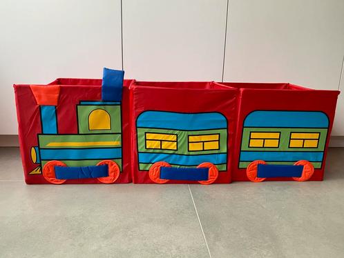 3 opbergboxen (treintje) voor speelgoed of knuffels, Kinderen en Baby's, Speelgoed | Overig, Zo goed als nieuw, Ophalen of Verzenden