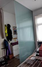 Glazen wand melkglas, Doe-het-zelf en Bouw, Ophalen, Gebruikt, 160 cm of meer, Veiligheidsglas