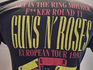 Origineel vintage TOUR T-SHIRT GUNS 'N ROSES uit 1993 beschikbaar voor biedingen
