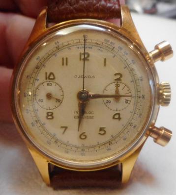 52) EB. Suisse Chronographe mécanique vintage, calibre Lande beschikbaar voor biedingen
