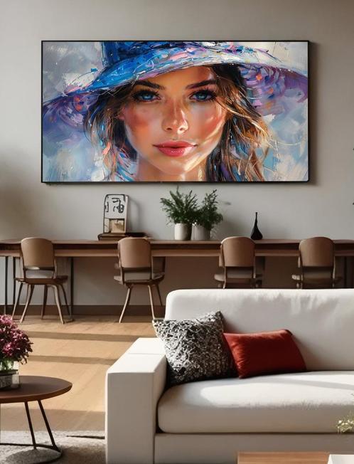 Uniek XXL Glasschilderij | Ibiza Boho Woman - 5 sizes, Huis en Inrichting, Woonaccessoires | Schilderijen, Tekeningen en Foto's