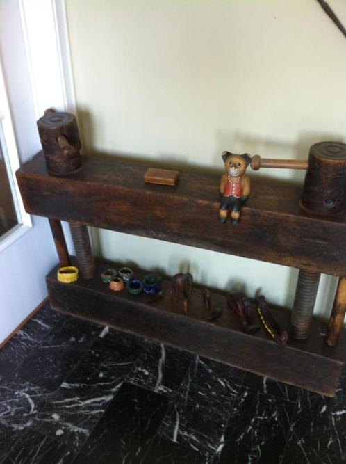 drukpers in mahoniehout, Antiek en Kunst, Antiek | Woonaccessoires, Ophalen
