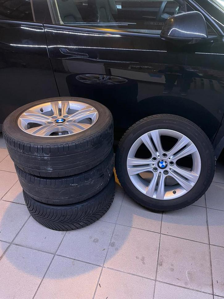 Velgen + banden BMW 17 inch, Autos : Pièces & Accessoires, Pneus & Jantes, Pneu(s), Pneus été, 17 pouces, Enlèvement