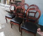 6 Antieke stoelen Louis Philippe in Mahonie, Ophalen of Verzenden