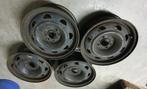 Set stalen velgen en bouten voor Peugeot/Citroen, Auto-onderdelen, Banden en Velgen, Ophalen, Gebruikt, 15 inch, Velg(en)