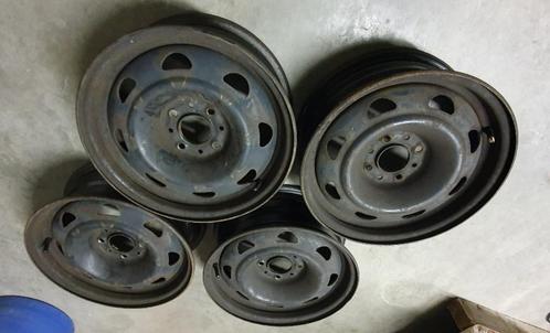 Set stalen velgen en bouten voor Peugeot/Citroen, Auto-onderdelen, Banden en Velgen, Velg(en), 15 inch, Gebruikt, Ophalen