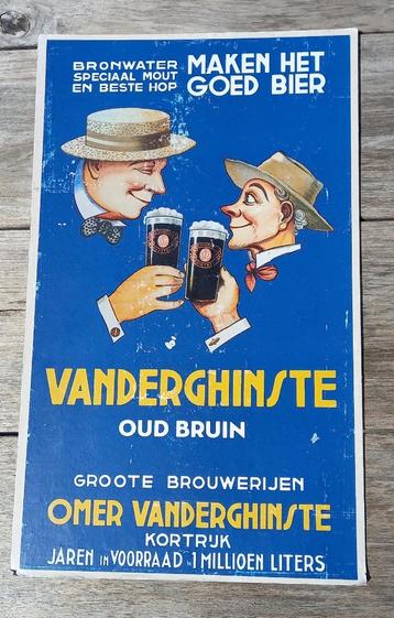 Authentiek karton reclamebord Vanderghinste Oud Bruin