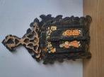 ANTIQUE
INDIAN HAND PAINTED
MIRROR ON WOOD, Ophalen of Verzenden