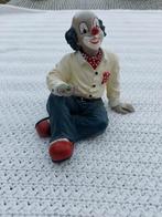Gilde Clowns Beeldje – Zittende Clown met Klavertje Vier, Ophalen of Verzenden
