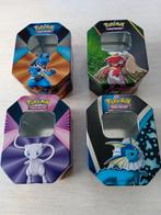 4 pokemon blikken dozen, Hobby en Vrije tijd, Verzamelkaartspellen | Pokémon, Ophalen of Verzenden, Zo goed als nieuw