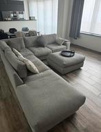 Luxe L zetel - met poef + GRATIS KUSSENS, Huis en Inrichting, Ophalen, Zo goed als nieuw, Stof