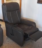 leder relax zetel, electrisch 2 motoren plus lift, Ophalen, Zo goed als nieuw, Leer