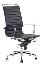 Bureaustoel - leder, Huis en Inrichting, Ophalen, Zo goed als nieuw, Zwart, Bureaustoel