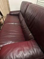 Leren zetelset – 3-zits + 2-zits – gebruikt, Enlèvement ou Envoi, Comme neuf, Cuir