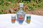 § carafe avec ses 6 verres damier vintage, Antiek en Kunst, Ophalen of Verzenden