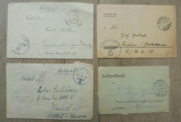 3 x WO2 Duitse veldpost/feldpost + 1 x WO1 veldpost beschikbaar voor biedingen