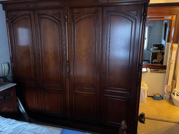 slaapkamer massief kersen, Ophalen, Zo goed als nieuw, Tweepersoons, Massief kersen