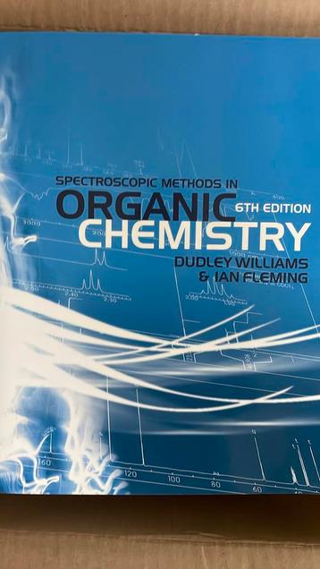 Spectroscopic methods in organic chemistry beschikbaar voor biedingen