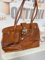 Vintage Abro italy designer bruin bruine lederen damestas, Handtassen en Accessoires, Tassen | Damestassen, Ophalen of Verzenden