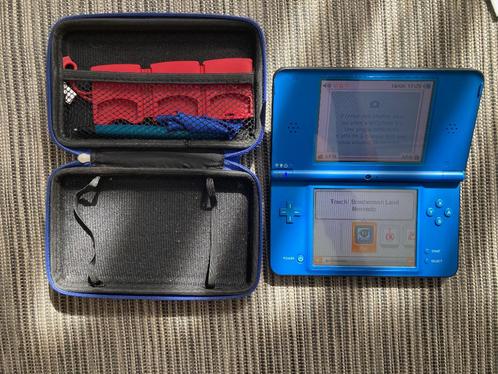 DSI XL, Games en Spelcomputers, Spelcomputers | Nintendo DS, Gebruikt, Dsi XL, Blauw, Met games, Met beschermhoes of tas, Ophalen