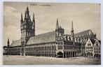 Oude postkaart 1950 Ieper Les Halles, Ophalen of Verzenden, 1940 tot 1960, Ongelopen, West-Vlaanderen