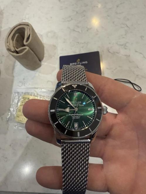 Breitling Superocean 42mm Automatic Heritage Green, Handtassen en Accessoires, Horloges | Heren, Zo goed als nieuw, Polshorloge