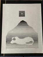 Rare litho de Michel Seuphor, papier japonais nacré (1), Enlèvement