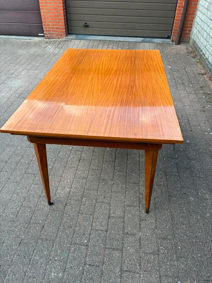 Vintage eettafel (60’s), Huis en Inrichting, Tafels | Eettafels, Gebruikt, 50 tot 100 cm, 150 tot 200 cm, Vijf personen of meer
