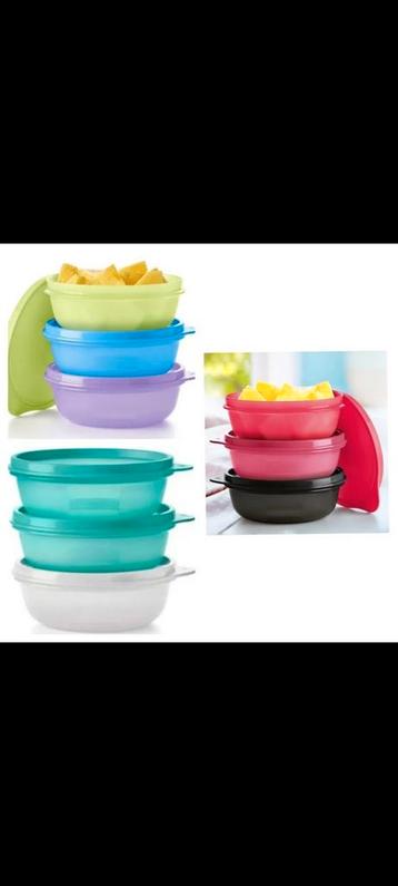 Nieuwe ruimteschalen van tupperware 300 ml beschikbaar voor biedingen