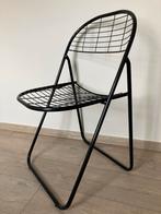 Vintage design folding chair Niels Gammelgaard, Gebruikt, Metaal, Eén, Zwart