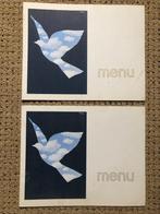 2 X Menu Sabena 1967 - René MAGRITTE  - oiseau de ciel, Utilisé, Enlèvement ou Envoi