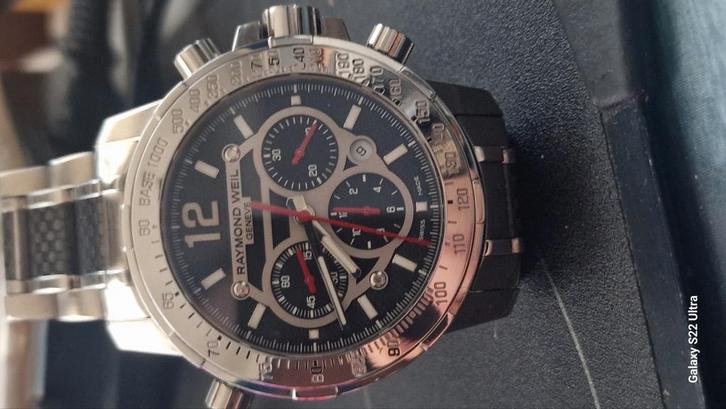 Oris x1 pilot Raymond weil nabucco 46mm, Handtassen en Accessoires, Horloges | Heren, Zo goed als nieuw, Staal, Staal, Ophalen of Verzenden