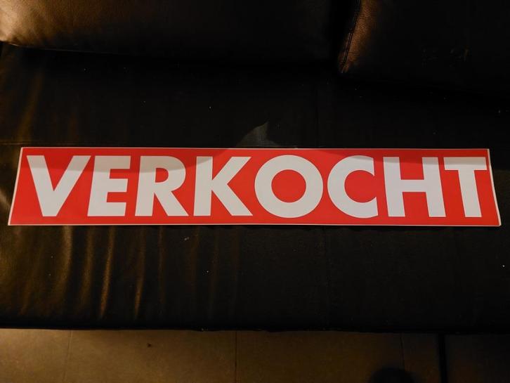 Sticker VERKOCHT  90x15       µ1k, Verzamelen, Stickers, Ophalen of Verzenden