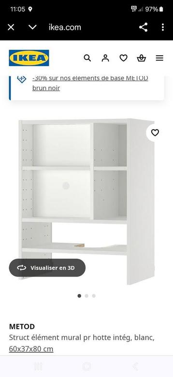 Ikea Metod meuble de cuisine pour hotte, Enlèvement, Neuf