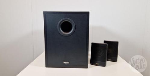 Magnat Tristar II Speaker Set | Luidsprekers | 2.1 | Woofer, Audio, Tv en Foto, Luidsprekerboxen, Gebruikt, Front, Rear of Stereo speakers