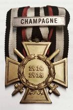 Allemagne KtK Hindenburg croix de fer champagne EKII baret, Collections, Armée de terre, Enlèvement ou Envoi, Ruban, Médaille ou Ailes