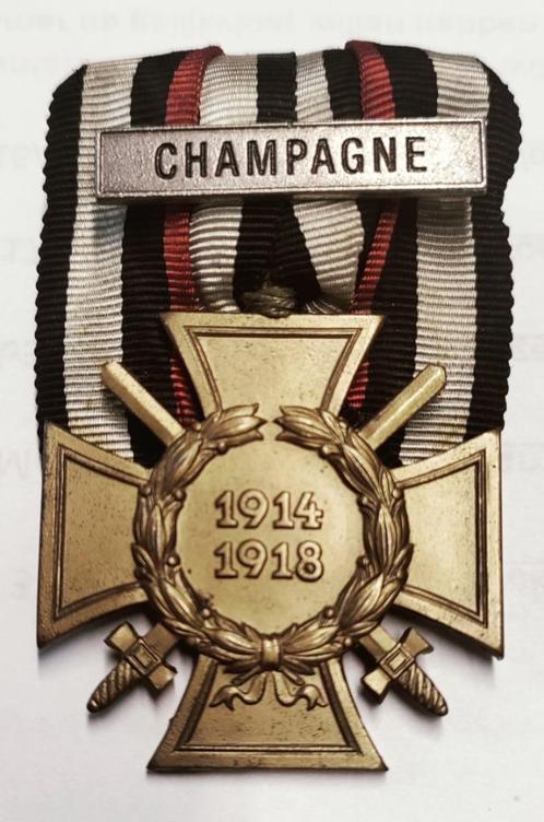 Duitsland KtK Hindenburgkruis champagne EKII spange, Verzamelen, Militaria | Algemeen, Landmacht, Lintje, Medaille of Wings, Ophalen of Verzenden