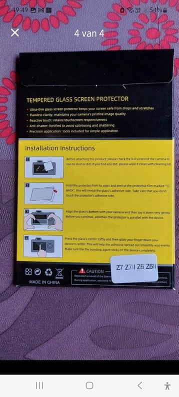 Screenprotectors voor nikon camera's  beschikbaar voor biedingen