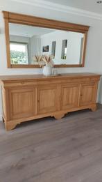 Louis Philippe Copy antiek- Dressoir- vitrine kast- Spiegel, Antiek en Kunst, Ophalen