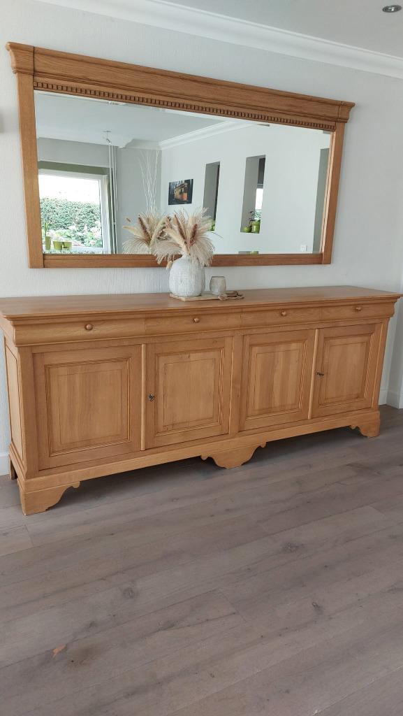 Louis Philippe Copy antiek- Dressoir- vitrine kast- Spiegel, Antiek en Kunst, Antiek | Meubels | Kasten, Ophalen