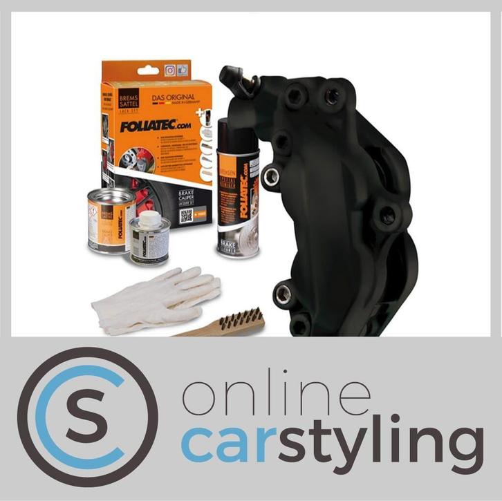 FOLIATEC REMKLAUWLAKSET – MIDNIGHT BLACK MATT – 3 COMPONENTE, Auto-onderdelen, Remmen en Aandrijving, Nieuw, Ophalen of Verzenden