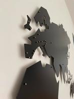 Zwarte magnetische wereldkaart, Huis en Inrichting, Woonaccessoires | Wanddecoraties, Ophalen of Verzenden, Zo goed als nieuw