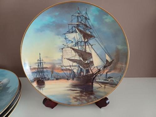 Set 4 borden - the great clipper ships plate collection, Antiek en Kunst, Antiek | Wandborden en Tegels, Ophalen